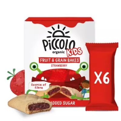 Piccolo Organic Kids Strawberry Fruit & Grain Bar 6x22g (3yrs+)