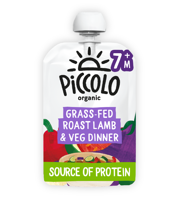 7m+ piccolo organic grass fed roast lamb and veg dinner